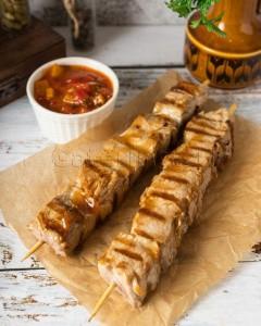 Мини шашлычки из свинины